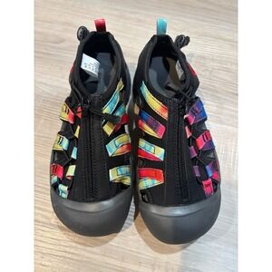 Billy Footwear Kids River Sandal Rainbow BlackAdaptiveZipperShoes 2M BK23150-003